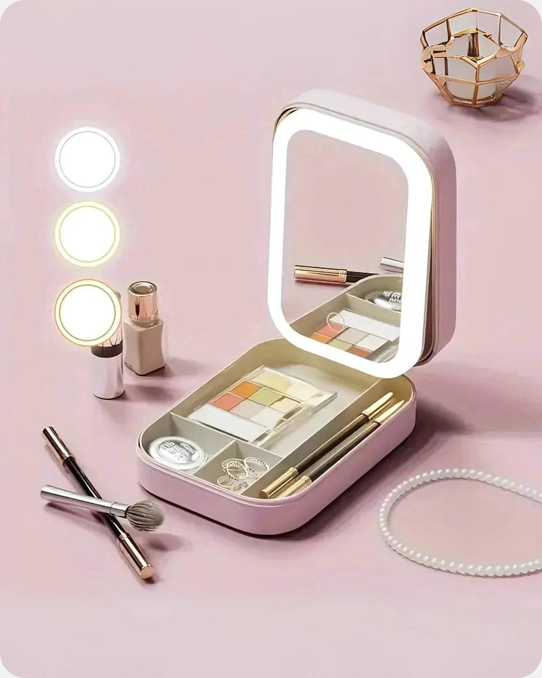GlowUp™ LED Vanity Case – For Makeup & Jewelry