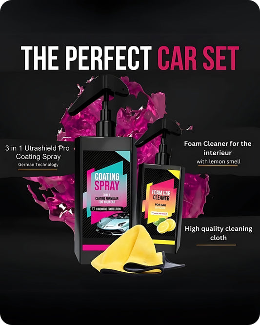 🚗✨ Showroom Shine 3-in-1 Car Care Kit – Foam Cleaner + Coating Spray (200ml Combo)