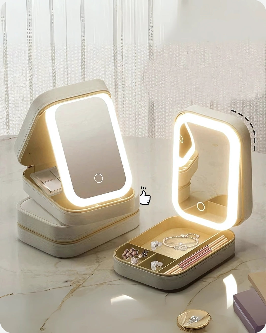 GlowUp™ LED Vanity Case – For Makeup & Jewelry