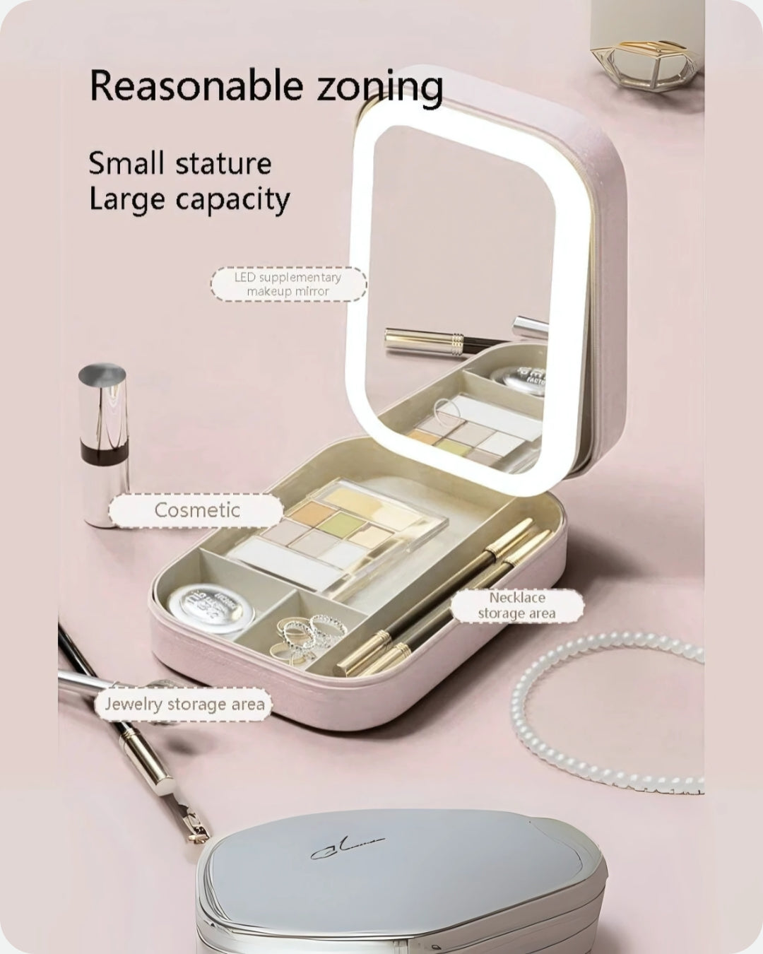 GlowUp™ LED Vanity Case – For Makeup & Jewelry