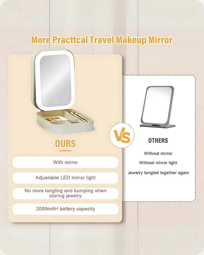 GlowUp™ LED Vanity Case – For Makeup & Jewelry