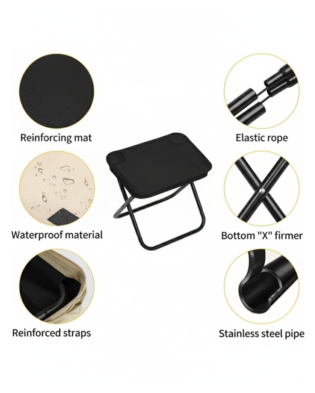 🪑✨ ZipSeat™ Zipper Folding Stool – Your Pocket-Sized Power Chair for Every Adventure! 🎒💪