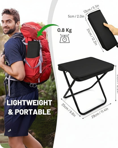 🪑✨ ZipSeat™ Zipper Folding Stool – Your Pocket-Sized Power Chair for Every Adventure! 🎒💪