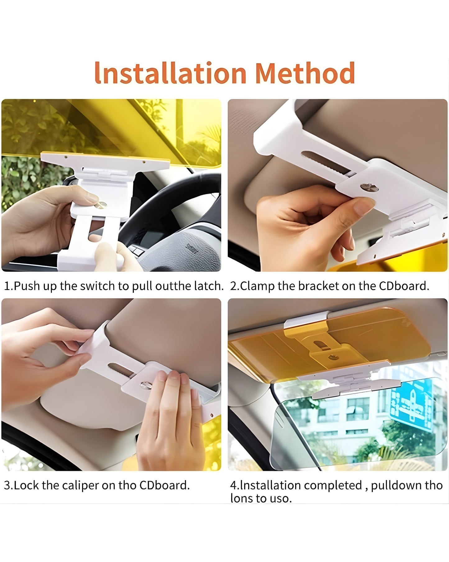AutoShield Vision Pro – Anti-Glare Day & Night Car Visor