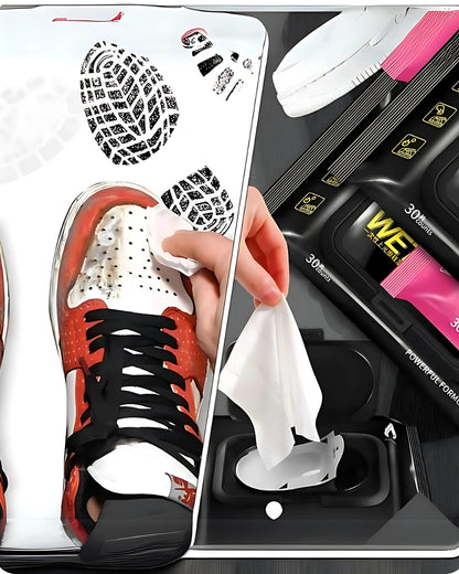 👟✨ FreshKicks™ Natural Sneaker & Shoe Cleaner Wipes – 1 Pack of 80 ✨🧼 Your Shoes Deserve Better!