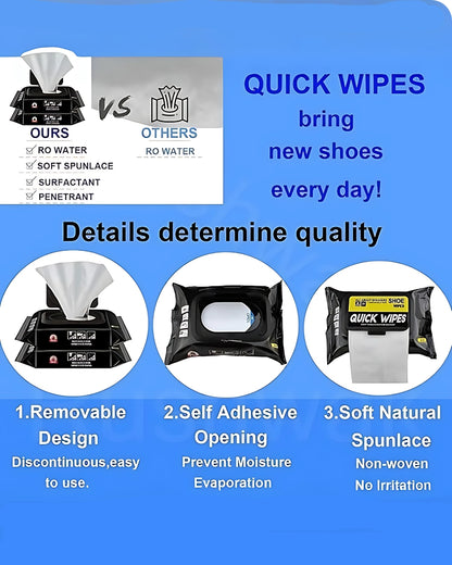 👟✨ FreshKicks™ Natural Sneaker & Shoe Cleaner Wipes – 1 Pack of 80 ✨🧼 Your Shoes Deserve Better!