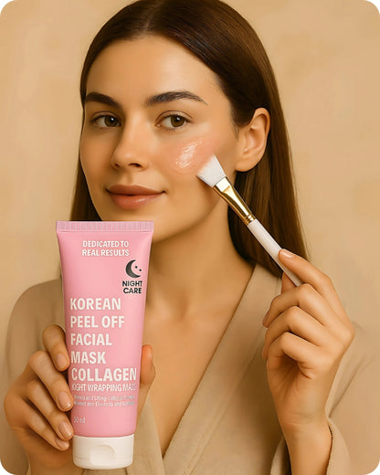 🌙 Overnight Glow Magic – Korean Collagen Night Mask (Buy 1, Get 1 FREE) ✨